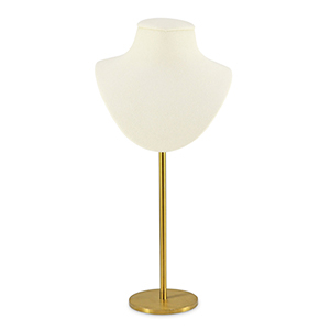 Jewellery display for necklaces bust Gold-Beige