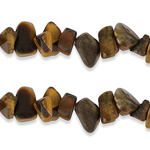 Chips stone beads Tigereye Golden Brown