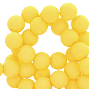 8 mm acrylic beads Blazing Yellow