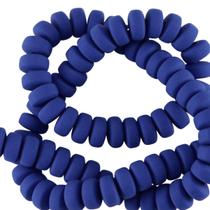 Polymer beads rondelle 7mm Bold Blue
