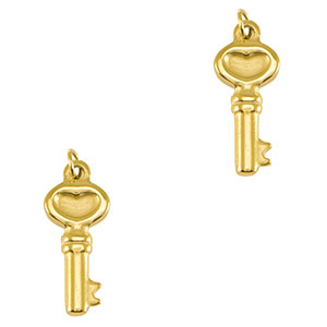 Stainless steel charms key Gold