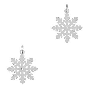 Stainless steel charms snowflake Silver