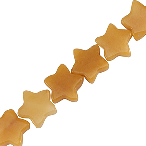 Natural stone beads star Autumn Leaf Brown