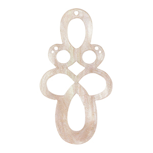 Resin pendants baroque glitter Hortensia Pink