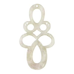 Resin pendants baroque glitter Cashmere White