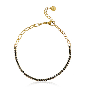 Stainless steel bracelets Gold-Black