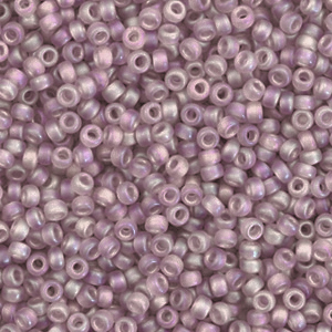 Miyuki seed beads 11/0 Transparent Matte AB Smoky Amethyst 11-142fr