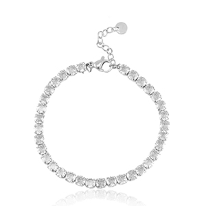 Stainless steel bracelets Silver-Crystal