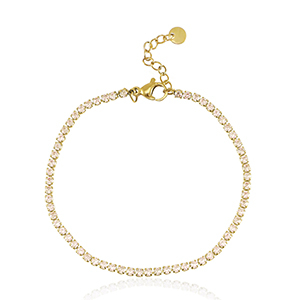 Stainless steel bracelets Gold-Peach