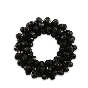 Top Faceted charms 32mm Black