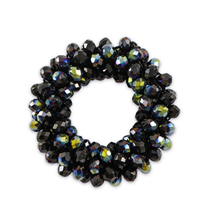 Top Faceted charms 32mm Midnight Blue AB