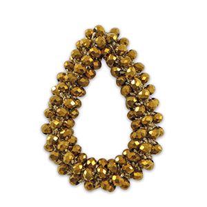 Top Faceted charms drop Gold