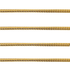 Stainless Steel findings belcher chain snake 1.6mm Gold