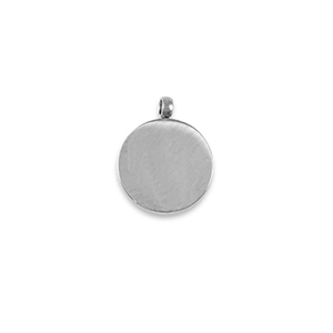 Stainless steel charms La Luna full moon Silver