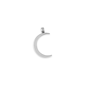 Stainless steel charms La Luna moon Silver