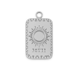 Stainless steel charms La Luna 'Power' Silver