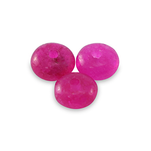 Natural stone beads Marble and Calcite rondelle 4mm Magenta Pink