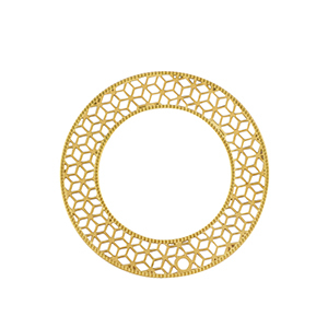 Stainless steel charms bohemian 31mm Gold