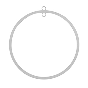 Stainless steel charms 52mm Silver