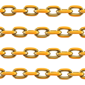 Stainless steel findings belcher chain&nbsp;anchor cable Gold-Orange