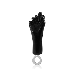 Resin pendants "Mano Fico" Black-Silver
