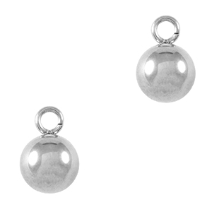 Stainless steel charms ball 6mm Silver