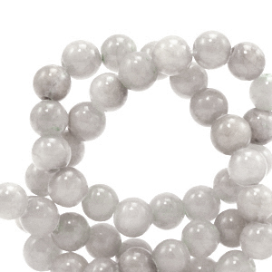 6 mm natural stone beads Light Grey