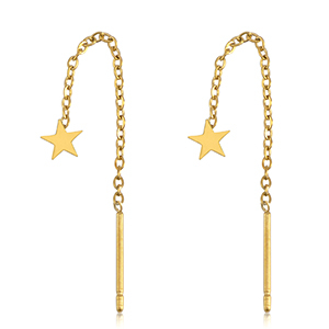 Stainless steel earrings Star Gold