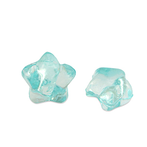 Acrylic beads star Ocean Blue Transparent
