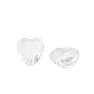 Acrylic beads heart Transparent