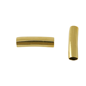 Stainless steel beads tube 20mm Gold