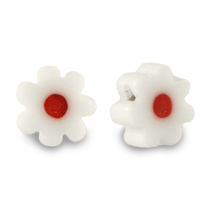 Millefiori beads flower White