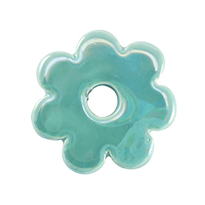 DQ greek ceramic beads flower Turquoise