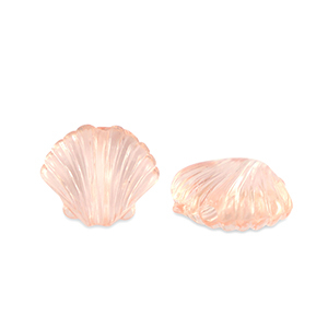 Acrylic beads shell Transparent Salmon Pink