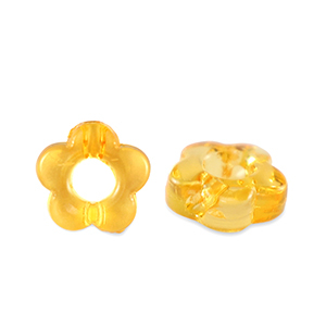 Acrylic beads flower Transparent Spectra Yellow
