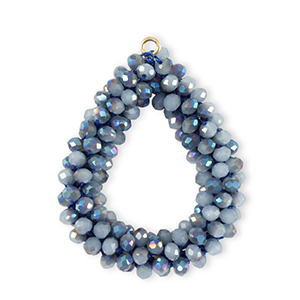 Top Faceted charms drop Seaport Blue