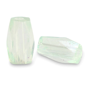 Top faceted beads tube Soft Mint Green