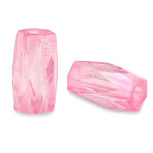 Top faceted beads tube Peonia Pink