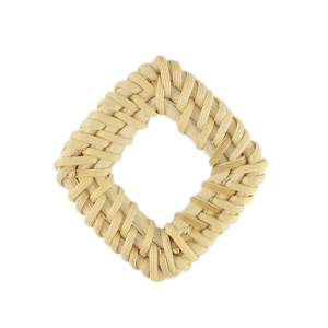 Rattan pendants rhombus Natural White