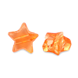 Acrylic beads star Transparent Orange