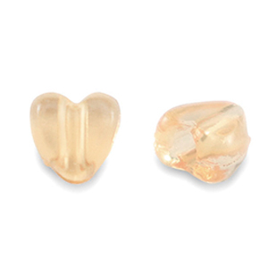 Acrylic beads heart Transparent Copper Brown