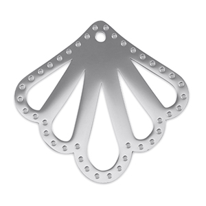 Stainless steel charms connector shell Silver