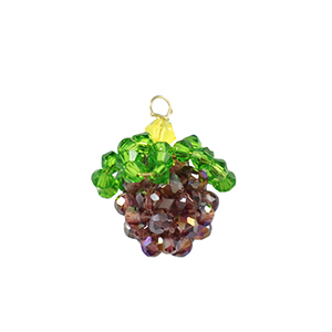 Top Faceted charms blackberry Gold-Purple Green