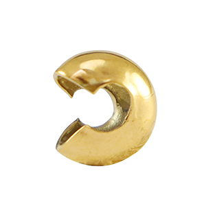 Stainless steel findings Crimp Cover 5mm Gold