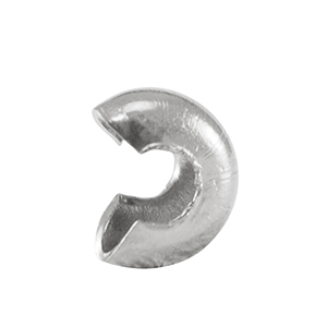 Stainless steel findings Crimp Cover 4mm Silver