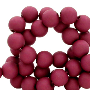 4 mm acrylic beads Berry Wine Red