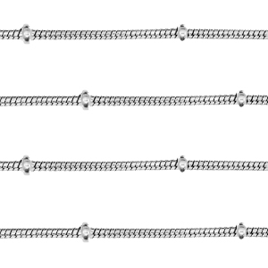 Stainless steel findings belcher chain ball Silver