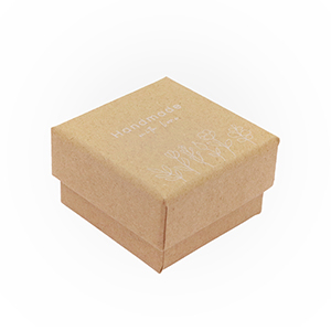 Jewellery (gift) box "handmade with love"&nbsp;flowers Brown