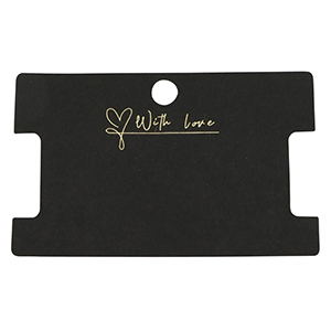 Jewellery cards "with love" Black