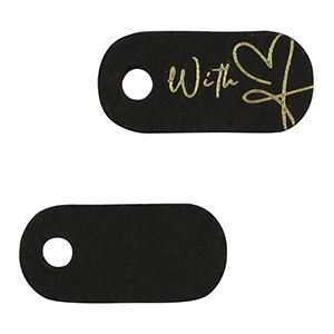 Jewellery cards "with" love Black